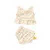 Huaai Girls Swimsuit,Two Pieces Swimwear Striped Printed Bikini Set Swimsuit Beachwear Suit Outfits for Kids Summer Beachwear Yellow view 2