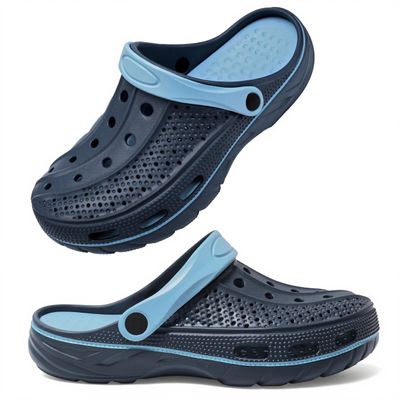 INMINPIN Women and Men Orthopedic Clogs Arch Support Garden Shoes Sandals Slippers with Plantar Fasciitis Feet Insoles,Retro Navy,6-7 Women/4.5-5.5 Men