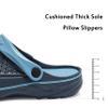 INMINPIN Women and Men Orthopedic Clogs Arch Support Garden Shoes Sandals Slippers with Plantar Fasciitis Feet Insoles,Retro Navy,6-7 Women/4.5-5.5 Men view 4