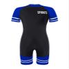 Fldy Kids Girls Boys One Piece Rash Guard Swimsuit UPF 50+ Short Sleeve Bathing Suit Water Sports Shorts Swimsuit Black&Royal Blue 6 Years view 2