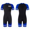Fldy Kids Girls Boys One Piece Rash Guard Swimsuit UPF 50+ Short Sleeve Bathing Suit Water Sports Shorts Swimsuit Black&Royal Blue 6 Years view 3
