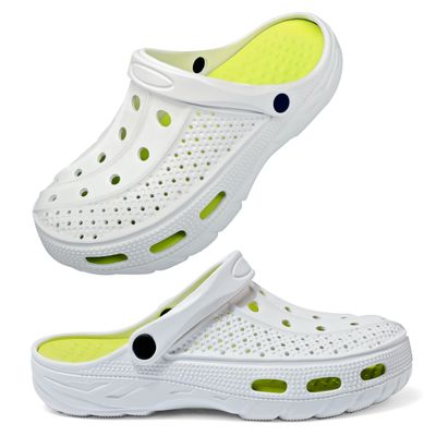 INMINPIN Women and Men Orthopedic Clogs Arch Support Garden Shoes Sandals Slippers with Plantar Fasciitis Feet Insoles,Cool Green,6-7 Women/4.5-5.5 Men