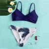 Huaai Girls Swimsuit,Swimwear Girls Princess Two Piece Swimsuit for Kids Bathing Suit Girls Summer Swimming Bikini Set Blue view 2