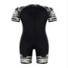 Fldy Kids Girls Boys One Piece Rash Guard Swimsuit UPF 50+ Short Sleeve Bathing Suit Water Sports Shorts Swimsuit Black&Green Camouflage 6 Years view 2