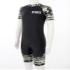 Fldy Kids Girls Boys One Piece Rash Guard Swimsuit UPF 50+ Short Sleeve Bathing Suit Water Sports Shorts Swimsuit Black&Green Camouflage 6 Years view 3
