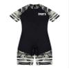 Fldy Kids Girls Boys One Piece Rash Guard Swimsuit UPF 50+ Short Sleeve Bathing Suit Water Sports Shorts Swimsuit Black&Green Camouflage 6 Years view 4