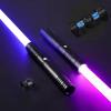 2 in 1 Dueling Lightsaber Alloy Handle Light Saber 15 RGB Colors with 4 Modes 6 Sound Effects USB Rechargeable Detachable Light Sabers for Kids Adults Ideal Birthday Children's Day Halloween Christmas view 1