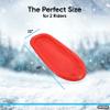 Superio Toboggan Snow Sled for Kids and Adults, 48" Heavy Duty Plastic Slider with Handles and Hole for Pull Ropes- Kid and Adult Winter Fun, 4 Pack (Red-48) view 2