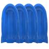 Superio Toboggan Snow Sleds, 4 Pack- 46 Plastic Open Back Slider for Kids and Adults- Heavy Duty Sleds with Holes for Pull Ropes (Ropes Excluded) for Downhill Sledding, Winter Outdoor Sports, (Blue) view 1