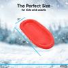 Superio Toboggan Snow Sled for Kids and Adults, 36" and 48" Heavy Duty Plastic Slider with Handles and Hole for Pull Ropes- Kid and Adult Winter Fun, 4 Pack (Red-36) view 2