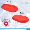 Superio Toboggan Snow Sled for Kids and Adults, 36" and 48" Heavy Duty Plastic Slider with Handles and Hole for Pull Ropes- Kid and Adult Winter Fun, 4 Pack (Red-36) view 4