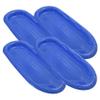 Superio Toboggan Snow Sled for Kids and Adults, 48" Heavy Duty Plastic Slider with Handles and Hole for Pull Ropes- Kid and Adult Winter Fun, 4 Pack (Blue-48) view 1