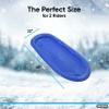 Superio Toboggan Snow Sled for Kids and Adults, 48" Heavy Duty Plastic Slider with Handles and Hole for Pull Ropes- Kid and Adult Winter Fun, 4 Pack (Blue-48) view 2