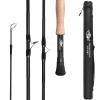 SF Fly Fishing Rod 4 Piece 7 or 8 Weight 9FT Matt Black Fly Rod IM7 Carbon Fiber for Starter Bass Pike Carp view 1