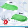 Superio Toboggan Snow Sleds, 4 Pack- 46 Plastic Open Back Slider for Kids and Adults- Heavy Duty Sleds with Holes for Pull Ropes (Ropes Excluded) for Downhill Sledding, Winter Outdoor Sports, (Green) view 3
