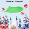 Superio Toboggan Snow Sleds, 4 Pack- 46 Plastic Open Back Slider for Kids and Adults- Heavy Duty Sleds with Holes for Pull Ropes (Ropes Excluded) for Downhill Sledding, Winter Outdoor Sports, (Green) view 4