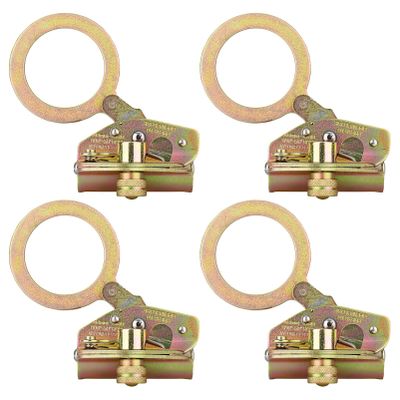 Yundxi Rope Grab Ascender Fall Protection 25KN Riser Adjuster Fits 9/16" - 5/8" Rope for Rocking Climbing Tree Arborist Mountaineering Caving (4 Pieces)