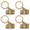 Yundxi Rope Grab Ascender Fall Protection 25KN Riser Adjuster Fits 9/16" - 5/8" Rope for Rocking Climbing Tree Arborist Mountaineering Caving (4 Pieces) view 1