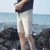 Mens Elastic Waist Plaid Shorts Lightweight Drawstring Check Summer Beach Shorts Slim Fit Striped Print Short (Khaki,3X-Large) view 3