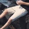 Mens Elastic Waist Plaid Shorts Lightweight Drawstring Check Summer Beach Shorts Slim Fit Striped Print Short (Khaki,3X-Large) view 4