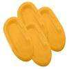 Superio Toboggan Snow Sled for Kids and Adults, 36" and 48" Heavy Duty Plastic Slider with Handles and Hole for Pull Ropes- Kid and Adult Winter Fun, 4 Pack (Yellow-36) view 1