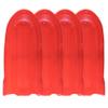 Superio Toboggan Snow Sleds, 4 Pack- 46 Plastic Open Back Slider for Kids and Adults- Heavy Duty Sleds with Holes for Pull Ropes (Ropes Excluded) for Downhill Sledding, Winter Outdoor Sports, (Red) view 1