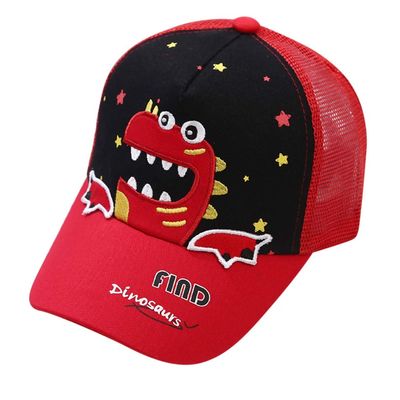 Kids Girls Boys Baseball Cap Cartoon Dinosaur Embroidered Cute Cap Outdoor Summer Adjustable Sun Hat for 2-8 Years