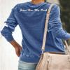 Faithgee Jesus Has My Back Sweatshirt for Women Plus Size, Blessed Cross Heart Graphic Long Sleeve, Thanksgiving Christian Casual Letter Print Faith Shirt Blue view 3