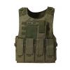 DUDNJC Kids Tactical Vest Children Outdoor Combat Training Airsoft Vest, Woodland Camo Combat Assault Waistcoat Army, Children Cs Military Field Game Combat Security Training Protective, Green view 1