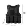 DUDNJC Kids Tactical Vest Children Outdoor Combat Training Airsoft Vest, Woodland Camo Combat Assault Waistcoat Army, Children Cs Military Field Game Combat Security Training Protective, Green view 2