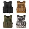 DUDNJC Kids Tactical Vest Children Outdoor Combat Training Airsoft Vest, Woodland Camo Combat Assault Waistcoat Army, Children Cs Military Field Game Combat Security Training Protective, Green view 3