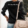 Women's Normal Isn't Coming Back But Jesus Is Revelation 14 Casual Sweatshirt, Inspirational Religious Motivational Shirt Black view 2