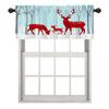 BaoNews Red Festival Christmas Kitchen Valances for Windows,White Deers Blackout Valances Curtains Multilayer Polyester Drapes for Kitchen Bedroom 1 Pack 52X18 Inches view 1