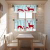 BaoNews Red Festival Christmas Kitchen Valances for Windows,White Deers Blackout Valances Curtains Multilayer Polyester Drapes for Kitchen Bedroom 1 Pack 52X18 Inches view 2