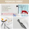 BaoNews Red Festival Christmas Kitchen Valances for Windows,White Deers Blackout Valances Curtains Multilayer Polyester Drapes for Kitchen Bedroom 1 Pack 52X18 Inches view 4