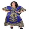 UNIQUE KAFTANS Women's Kaftan Dress Beach Cover Up Tribal Ethnic Print Plus Size V-Neck Loose Kimono Maxi Dress (Blue) view 1