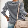 Women's Normal Isn't Coming Back But Jesus Is Revelation 14 Casual Sweatshirt, Inspirational Religious Motivational Shirt Gray view 3