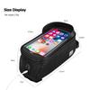 Bike Phone Front Frame Bag, Waterproof Top Tube Bike Bag, Bike Phone Holder Case with Sensitive Touch-Screen and Rain Cover, Bicycle Accessories Pouch, Handlebar Bag for Mountain Road Bike view 2
