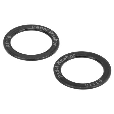 Dilwe Extended Pedal Washers, 2Pcs Extended Pedal Washers Alloy Rustproof Less Friction Remove Noise Road Pedal Washers(Black)