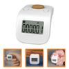 Chanting Counter Handheld Number Click Finger Tally Buddha Beads Electronic Silent Finger Counter White Buddhist Vessel Stress to Rotate view 3