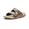 Revs - Lochy - Mens Double Strap Reflexology Massage Sandals, Brown US10 view 1