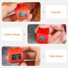 Mini Digital LCD Electronic Finger Ring Hand Tally Counter Rechargable Finger Counter Rechargeable Silent Finger Counter for Prayer Knitting Sports Gift, Red, 3.4X3CM, L22X4T3Y3811ITRDUTJK view 2