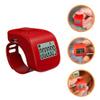Mini Digital LCD Electronic Finger Ring Hand Tally Counter Rechargable Finger Counter Rechargeable Silent Finger Counter for Prayer Knitting Sports Gift, Red, 3.4X3CM, L22X4T3Y3811ITRDUTJK view 3
