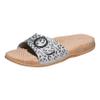 Revs - Katrine - Womens Single Strap Reflexology Massage Sandals, Silver Cheetah US10 view 3