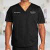 Custom Emroidered Scrub Top Add Your Embroidery Text Name Unisex Workflex V-Neck Medical Scrub Shirt Black view 2