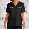 Custom Emroidered Scrub Top Add Your Embroidery Text Name Unisex Workflex V-Neck Medical Scrub Shirt Black view 4