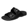 Revs - Lochy - Mens Double Strap Reflexology Massage Sandals, Black US10 view 1