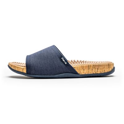 Revs - Maree - Womens Knitted Reflexology Massage Sandals, Navy US9