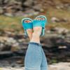 Revs - Maree - Womens Knitted Reflexology Massage Sandals, Blue US8 view 3