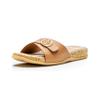 Revs Katrine Premium Reflexology Massage & Acupressure Single Strap Sandals for Ladies, Tan US7 view 1
